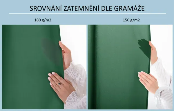 3kraft Záves Carli s priechodkami fľaškovozelený, veľkosť 200x270