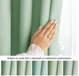 3kraft Záves Carli s očkami mätový, veľkosť 200x270