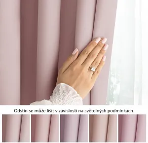 3kraft Záves Carli s očkami púdrovo ružový, veľkosť 200x270