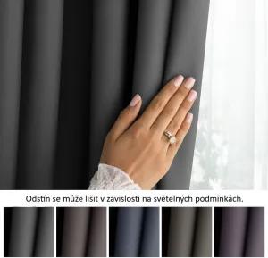 3kraft Záves Carli s priechodkami sivý, veľkosť 200x270