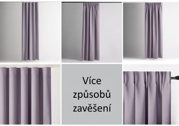 3kraft Záves Blackout s multifunkčnou páskou svetlofialový, veľkosť 200x270