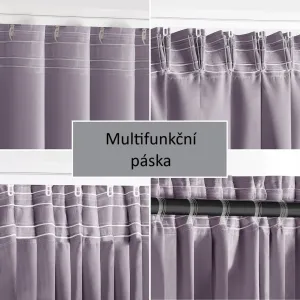 3kraft Záves Blackout s multifunkčnou páskou svetlofialový, veľkosť 200x270