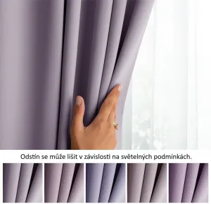 3kraft Záves Blackout s multifunkčnou páskou svetlofialový, veľkosť 200x270
