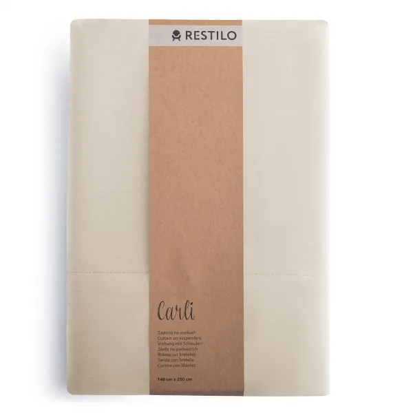 3kraft Záves Carli s priechodkami svetlo béžový, veľkosť 200x270