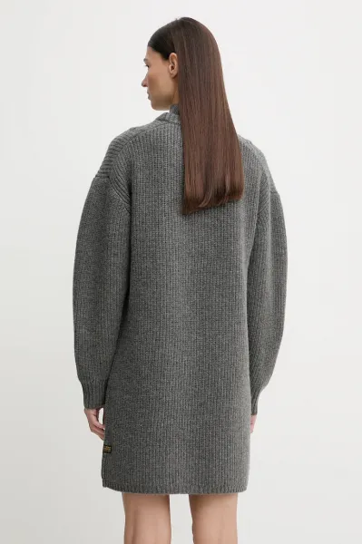 Vlnené šaty G-Star Cable loose knit