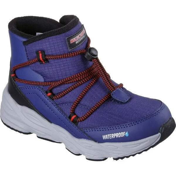 Skechers TURBO TREAD Detská zimná obuv, tmavo modrá, veľkosť
