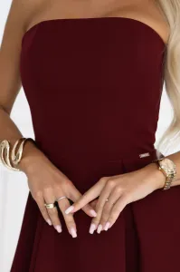 Numoco Korzetová midi sukienka Vivienne – elegantná a ženská 641-2 Farba: Bežová, Veľkosť: S