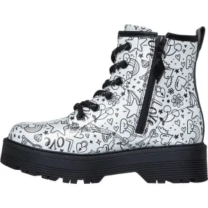 Skechers GRAVLEN HI - DOODLE DOWN Dievčenská zimná obuv, biela, veľkosť