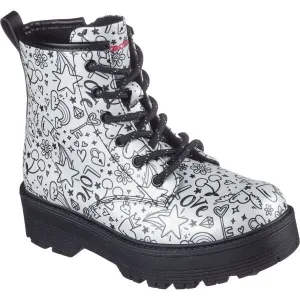 Skechers GRAVLEN HI - DOODLE DOWN Dievčenská zimná obuv, biela, veľkosť