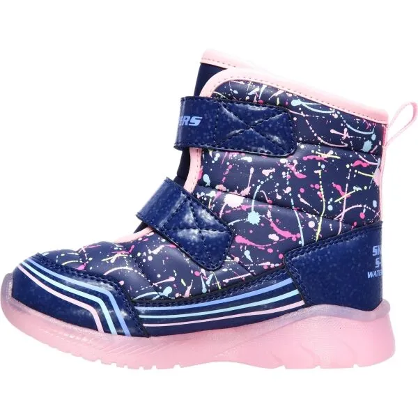 Skechers ILLUMI-BRIGHTS-POWER PAINT Dievčenská zimná obuv, tmavo modrá, veľkosť