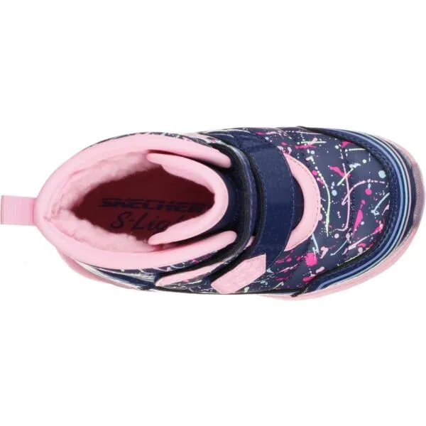 Skechers ILLUMI-BRIGHTS-POWER PAINT Dievčenská zimná obuv, tmavo modrá, veľkosť