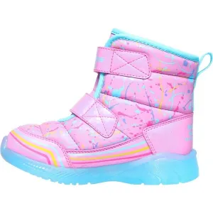 Skechers ILLUMI-BRIGHTS-POWER PAINT Dievčenská zimná obuv, ružová, veľkosť