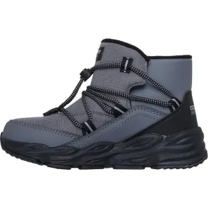 Skechers TURBO TREAD Detská zimná obuv, sivá, veľkosť