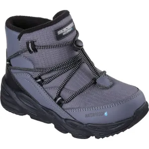 Skechers TURBO TREAD Detská zimná obuv, sivá, veľkosť
