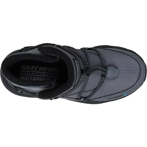 Skechers TURBO TREAD Detská zimná obuv, sivá, veľkosť