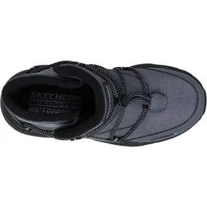 Skechers TURBO TREAD Detská zimná obuv, sivá, veľkosť