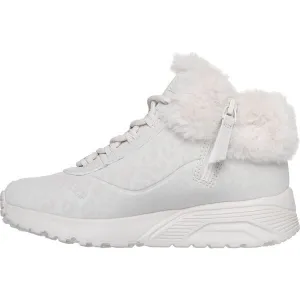 Skechers UNO LITE - COZY LEOPARD Dievčenská zimná obuv, sivá, veľkosť