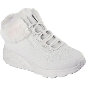 Skechers UNO LITE - COZY LEOPARD Dievčenská zimná obuv, sivá, veľkosť