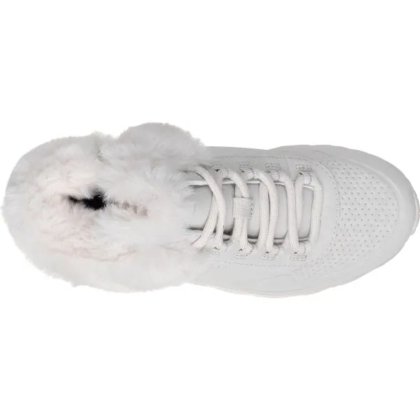 Skechers UNO LITE - COZY LEOPARD Dievčenská zimná obuv, sivá, veľkosť