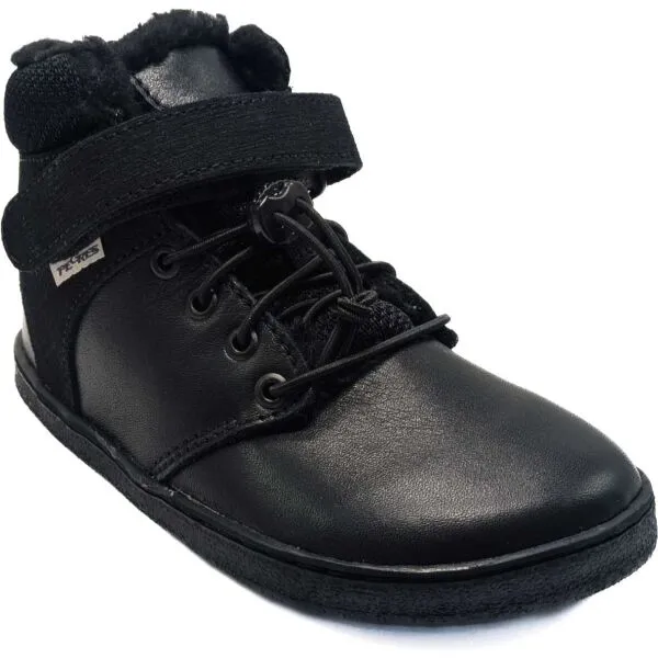 PEGRES BF 40 0.1 Detská zimná barefoot obuv, čierna, veľkosť