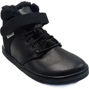 PEGRES BF 40 0.1 Detská zimná barefoot obuv, čierna, veľkosť