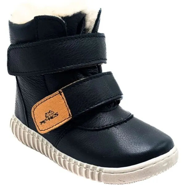 PEGRES B 1706 Detská zimná barefoot obuv, čierna, veľkosť
