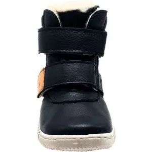 PEGRES B 1706 Detská zimná barefoot obuv, čierna, veľkosť