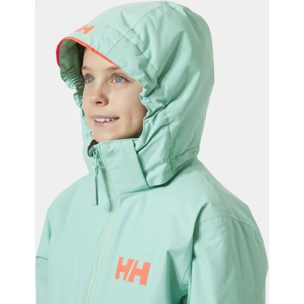 Helly Hansen JR TRAVERSE JACKET Detská lyžiarska bunda, svetlo zelená, veľkosť