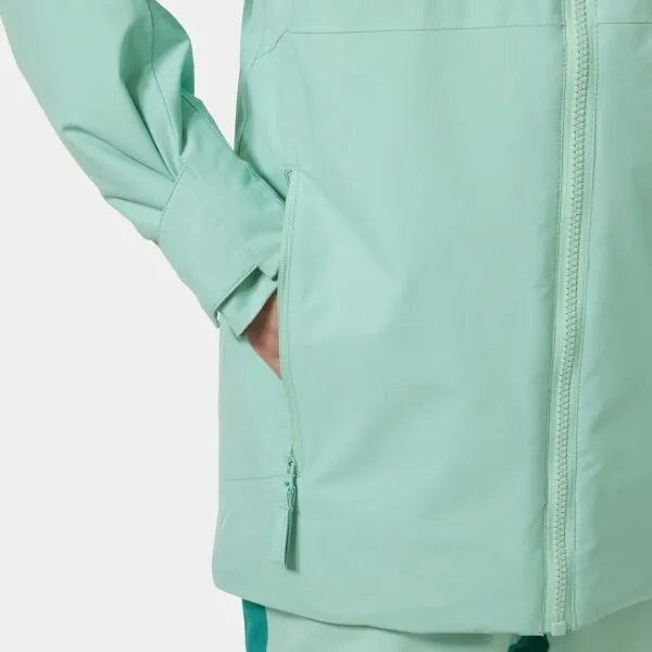 Helly Hansen JR TRAVERSE JACKET Detská lyžiarska bunda, svetlo zelená, veľkosť