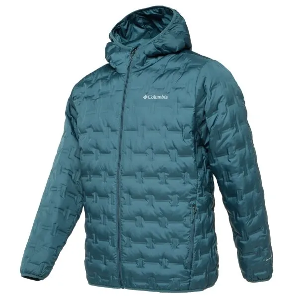 Columbia DELTA RIDGE DOWN HOODED JACKET Pánska zimná bunda, tyrkysová, veľkosť