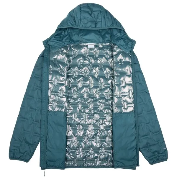 Columbia DELTA RIDGE DOWN HOODED JACKET Pánska zimná bunda, tyrkysová, veľkosť