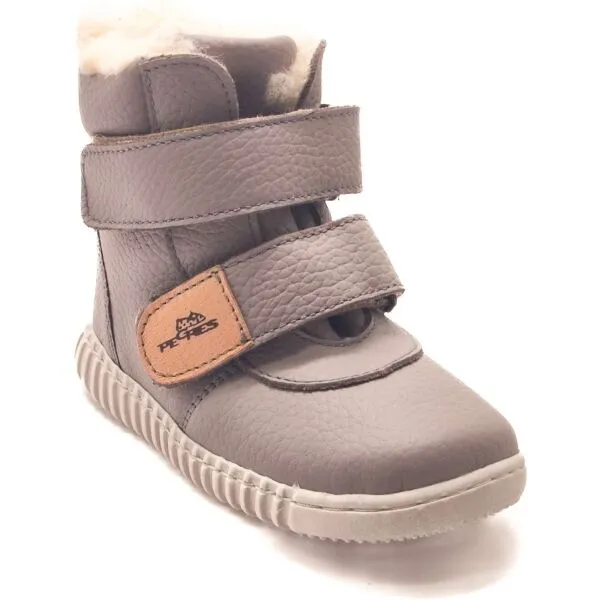 PEGRES B 1706 Detská zimná barefoot obuv, sivá, veľkosť