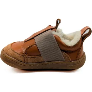 PEGRES SBF 64W Detská zimná barefoot obuv, hnedá, veľkosť