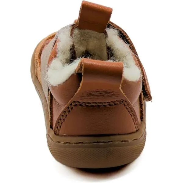 PEGRES SBF 64W Detská zimná barefoot obuv, hnedá, veľkosť