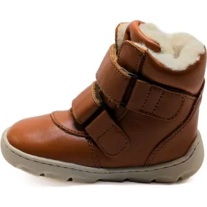 PEGRES SBF 42 2.1 Detská zimná barefoot obuv, hnedá, veľkosť