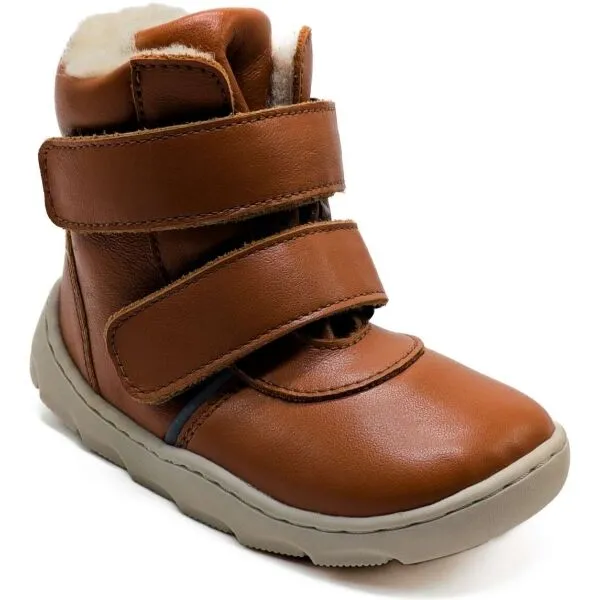 PEGRES SBF 42 2.1 Detská zimná barefoot obuv, hnedá, veľkosť