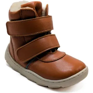 PEGRES SBF 42 2.1 Detská zimná barefoot obuv, hnedá, veľkosť