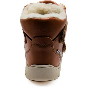 PEGRES SBF 42 2.1 Detská zimná barefoot obuv, hnedá, veľkosť