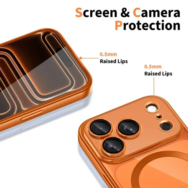 Tech-Protect MagFlex MagSafe iPhone 17 Pro, lesklá oranžová