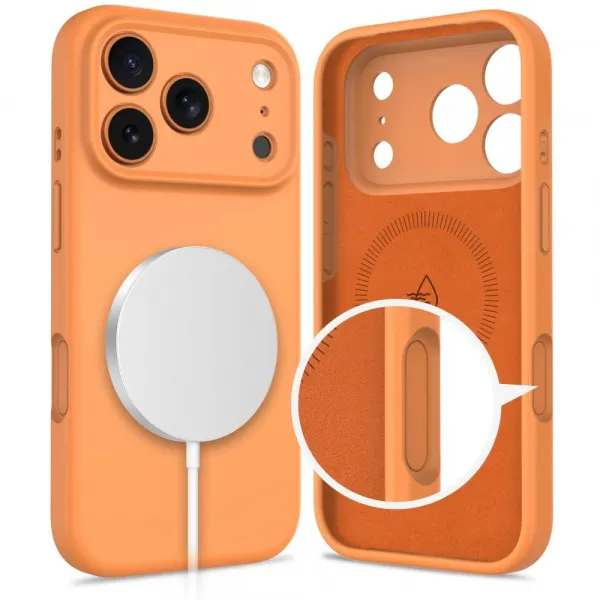 Tech-Protect Silicone MagSafe, iPhone 17 Pro Max, oranžový