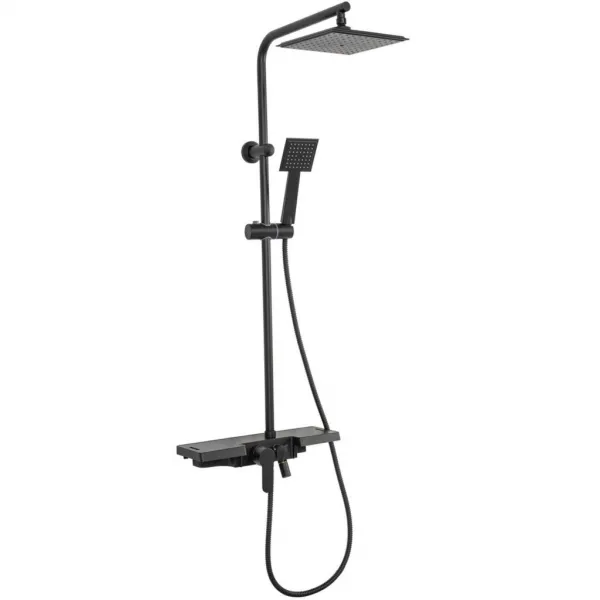 REA REA - Sprchový set s batériou 150mm Bravo čierna REA-P0636