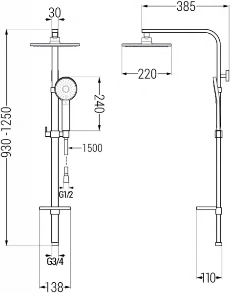 MEXEN/S MEXEN/S - Q40 sprchový set White 798404095-20