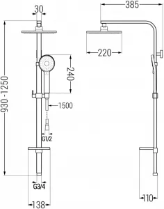 MEXEN/S MEXEN/S - Q40 sprchový set White 798404095-20