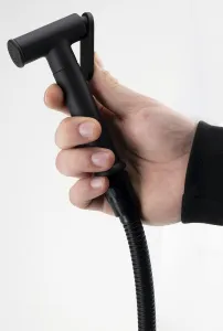 Skrytá batéria na bidet so Stop spray, hadica 1,2 m, okrúhla, matná čierna SK302B