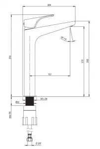 DEANTE - Hiacynt chróm - Umývadlová batéria vysoká BQH_020N