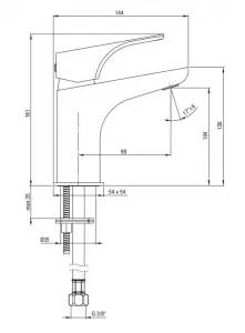 DEANTE - Hiacynt čierna - Umývadlová batéria BQH_N21M
