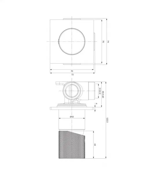 OMNIRES - CONTOUR sprchová batéria podomietková chróm /CR/ CT8045CR