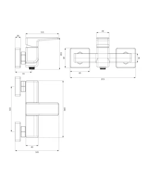 OMNIRES - PARMA sprchová batéria grafit /GR/ PM7440GR