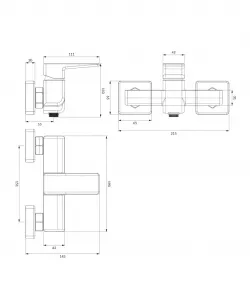 OMNIRES - PARMA sprchová batéria grafit /GR/ PM7440GR