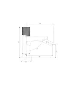 OMNIRES - CONTOUR bidetová batéria chróm /CR/ CT8020CR